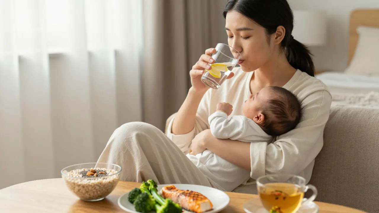 Co jíst a pít po porodu: výživa pro rychlé zotavení a výživu kojenců