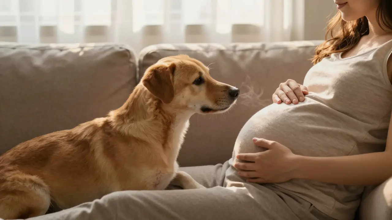 Jak se chová pes, když je žena těhotná?