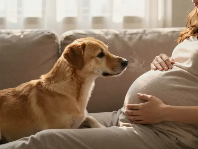 Jak se chová pes, když je žena těhotná?