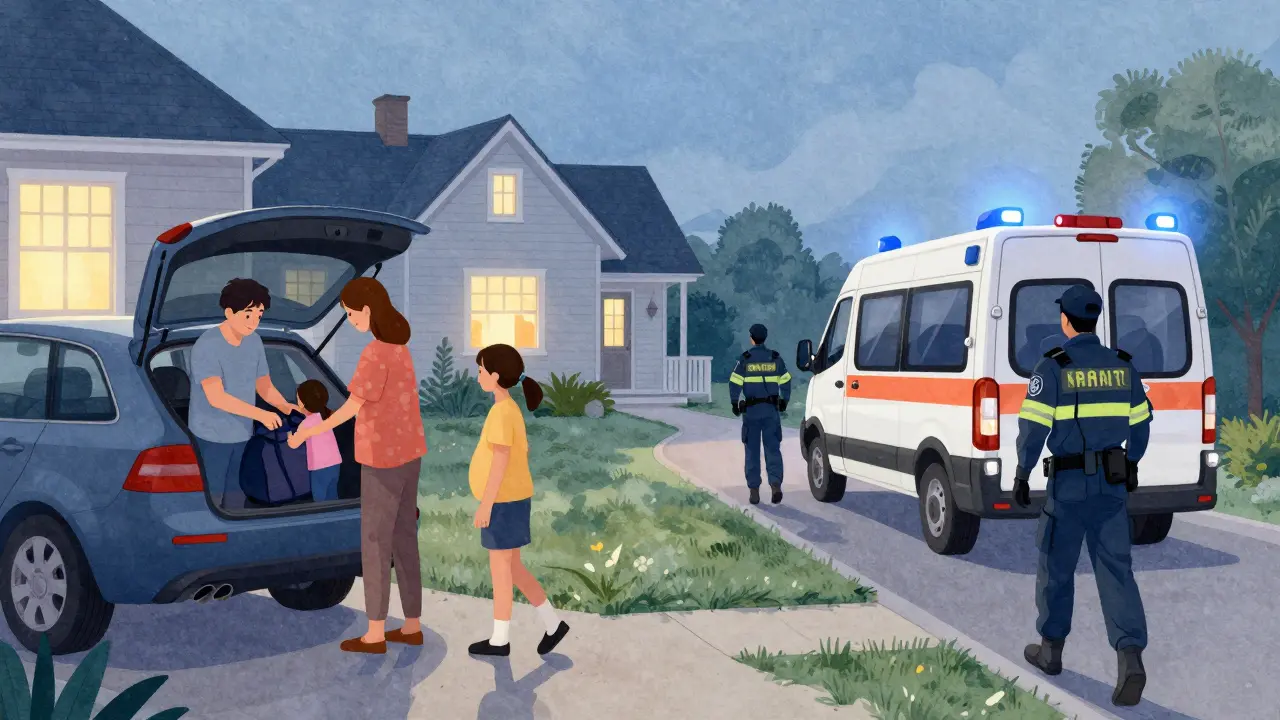 Výběr dopravy do porodnice - auto nebo sanitka na úsvitu