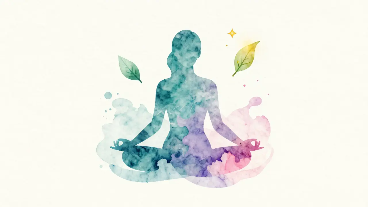 Abstraktní obraz ženy symbolizující zdraví a regeneraci organismu.